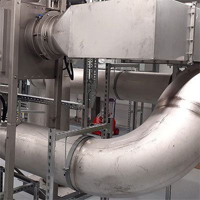 stainless steel ventilation ductwork laboratory
